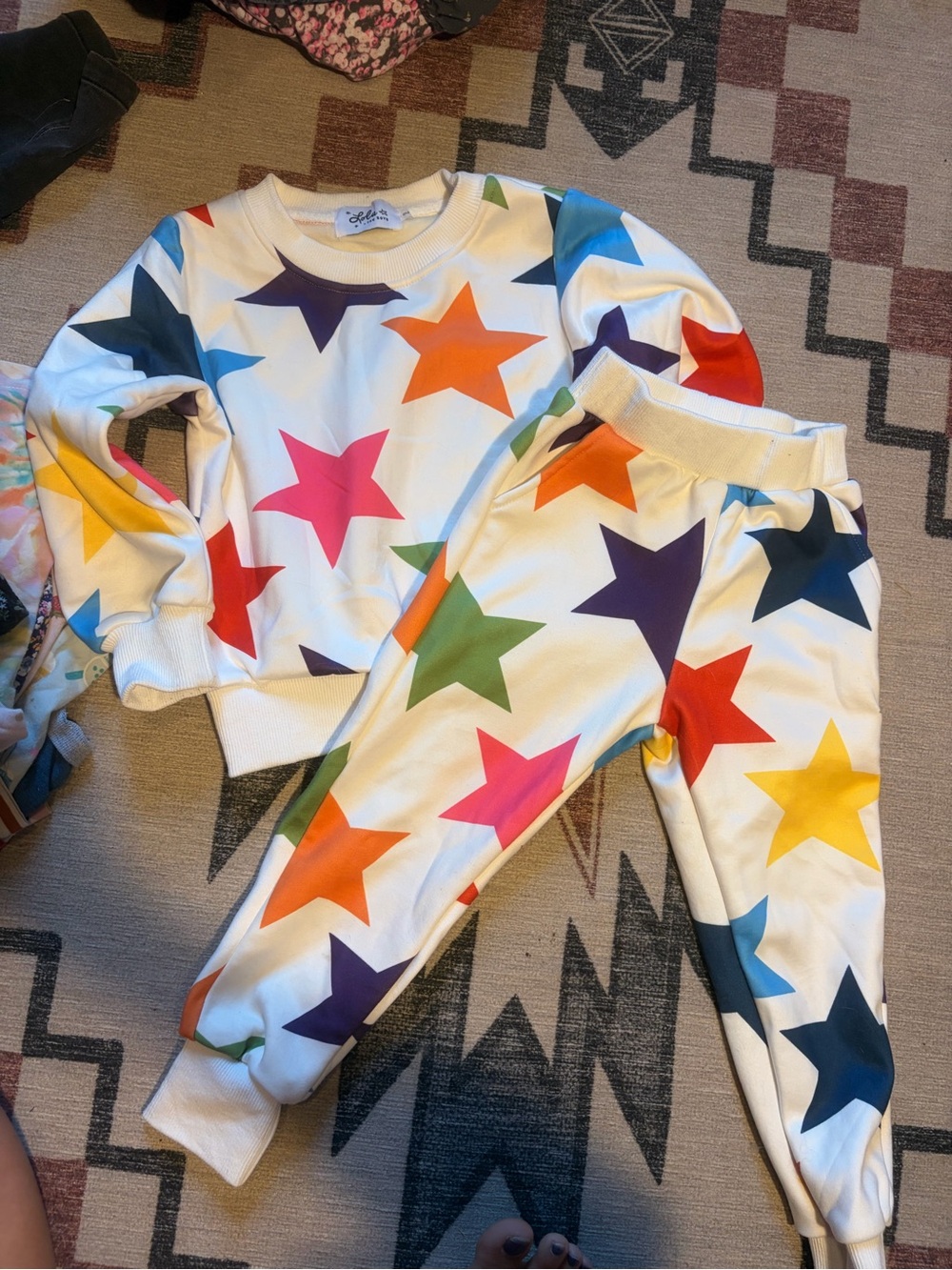 Lola + the boys | girls Star-Print Pajama Set - Multicolor